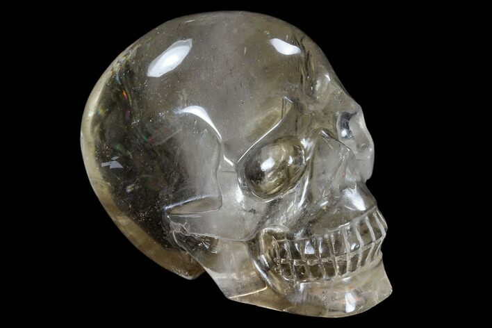 Carved, Smoky Quartz Crystal Skull #118108